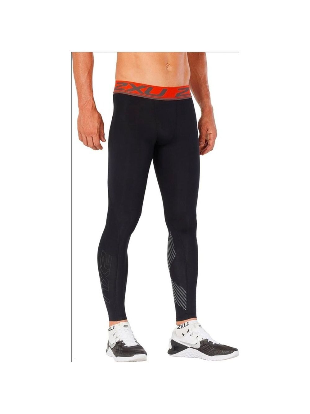 2XU Accelerate Compression Tights Men S Black Full Length Running Training NWT